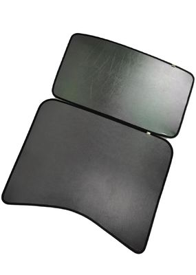 Black Silver Tesla Windshield Sun Shade , Multipurpose Sun Cover For Car Window